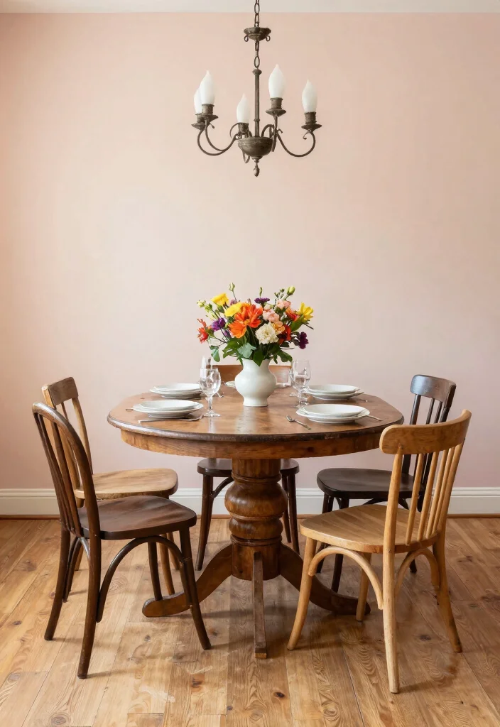 12 Sustainable Dining Room Table Ideas for Daily Use and Hosting 4. Vintage Finds 0