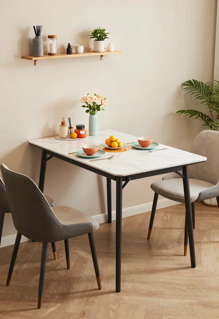 12 Sustainable Dining Room Table Ideas for Daily Use and Hosting 9. Foldable Dining Tables 0