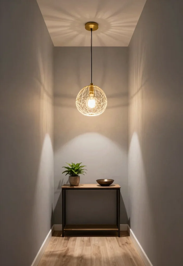 12 Tiny Hallway Ideas That Feel Intentional and Styled 6. Lighting Fixtures That Wow 0
