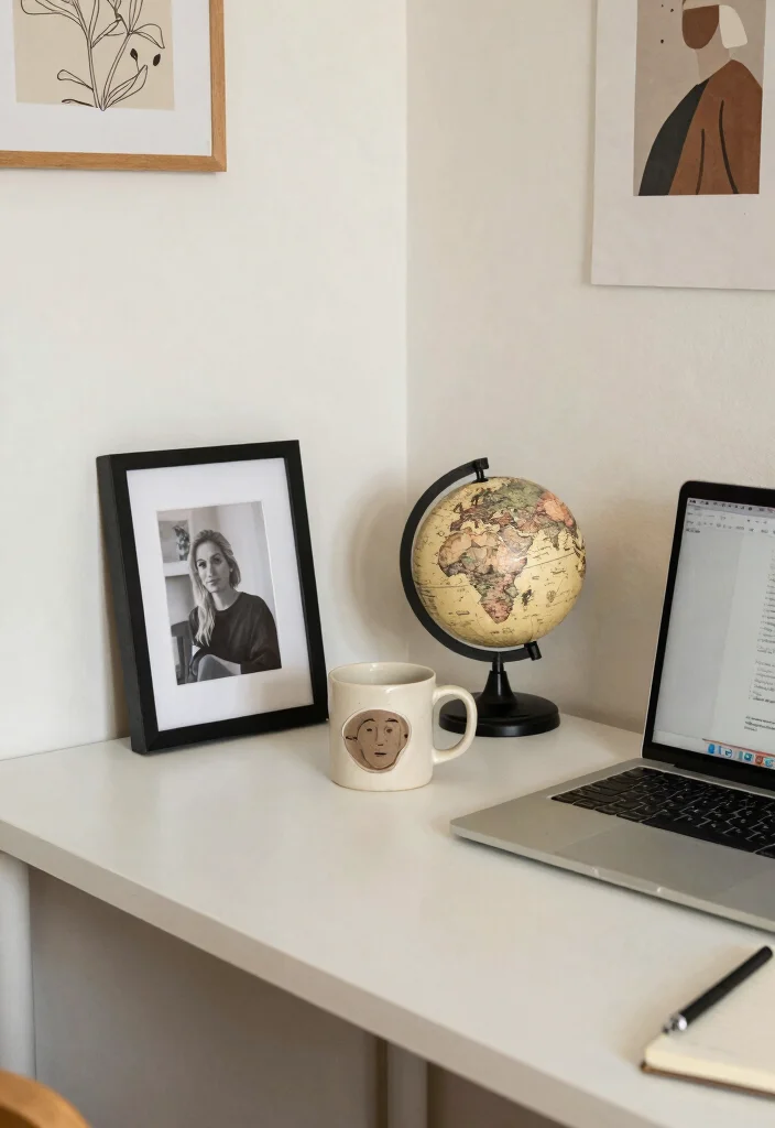 12 Work Desk Ideas That Feel Comfortable and Uncluttered 5. Personal Touches 0