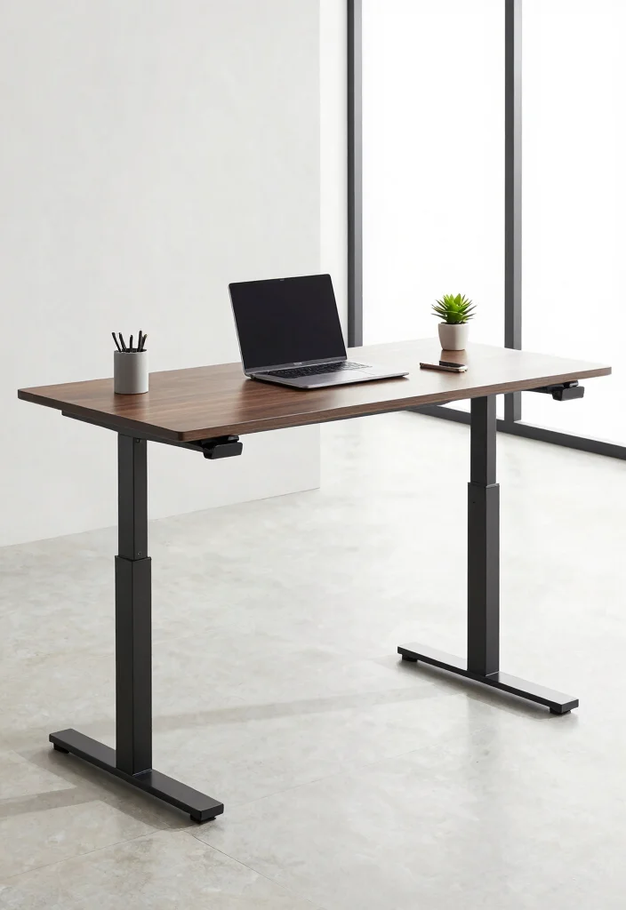 12 Work Desk Ideas That Feel Comfortable and Uncluttered 8. Consider a Standing Desk 0