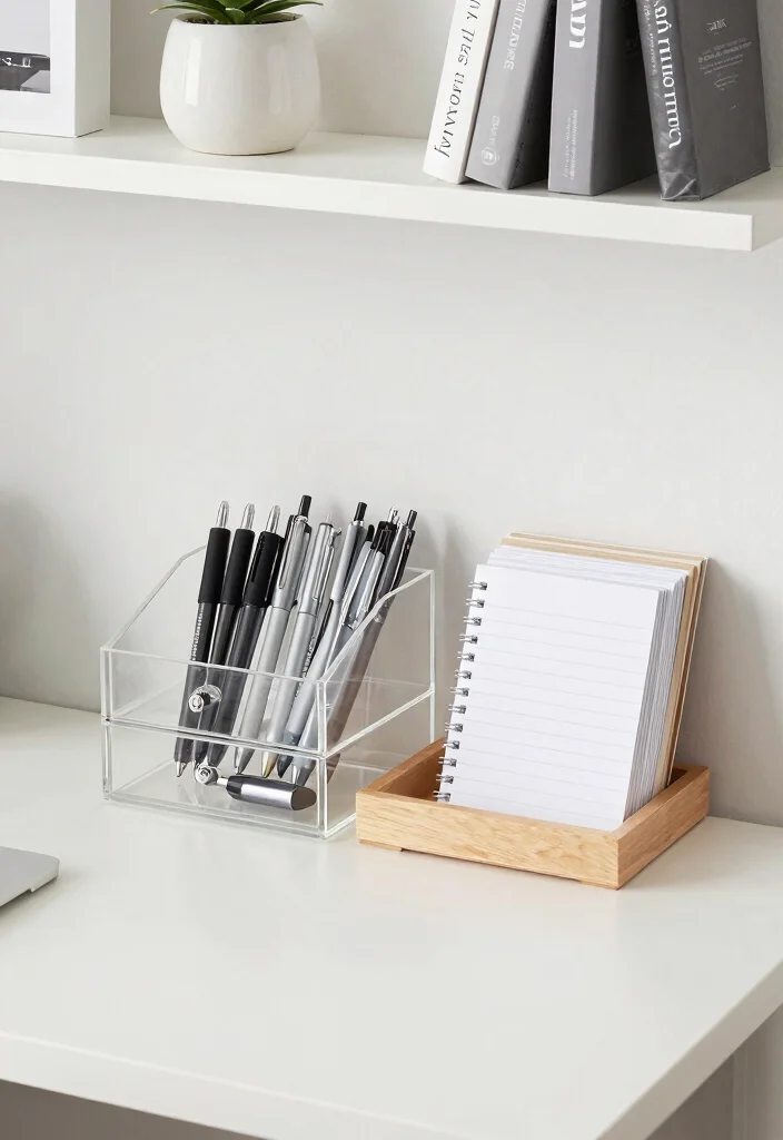 14 Aesthetic Desk Ideas for Calm Everyday Productivity 11. Simple Organizers 0