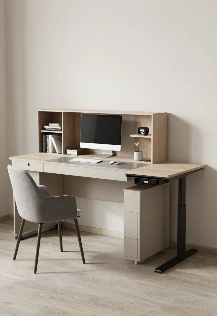 14 Aesthetic Desk Ideas for Calm Everyday Productivity 12. Multi Functional Furniture 0