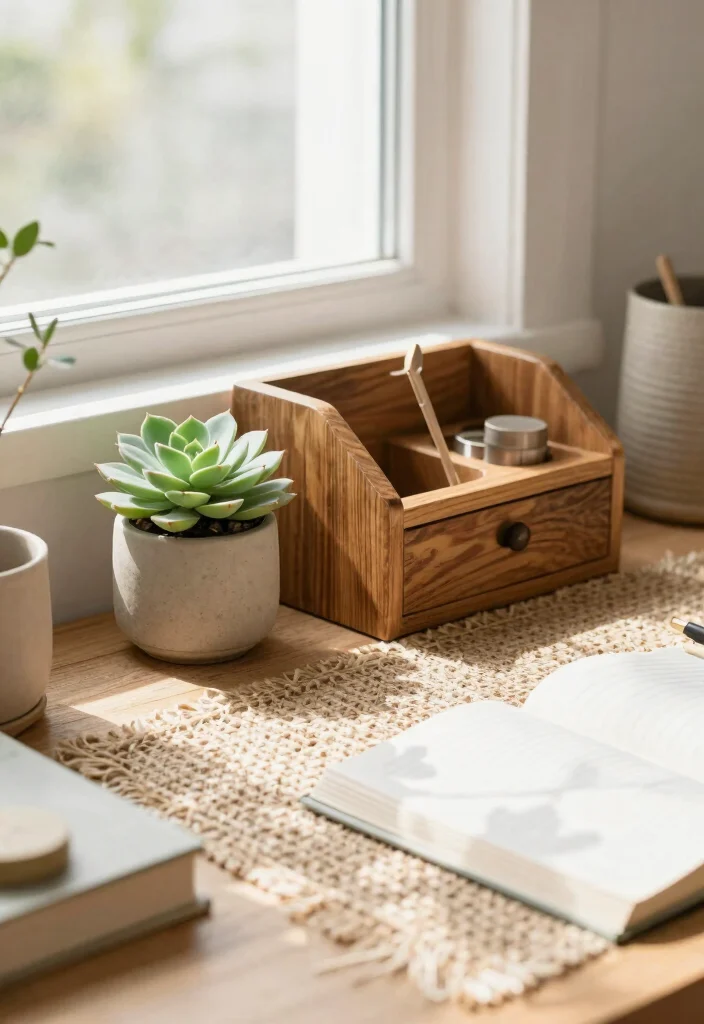 14 Aesthetic Desk Ideas for Calm Everyday Productivity 2. Natural Elements 0