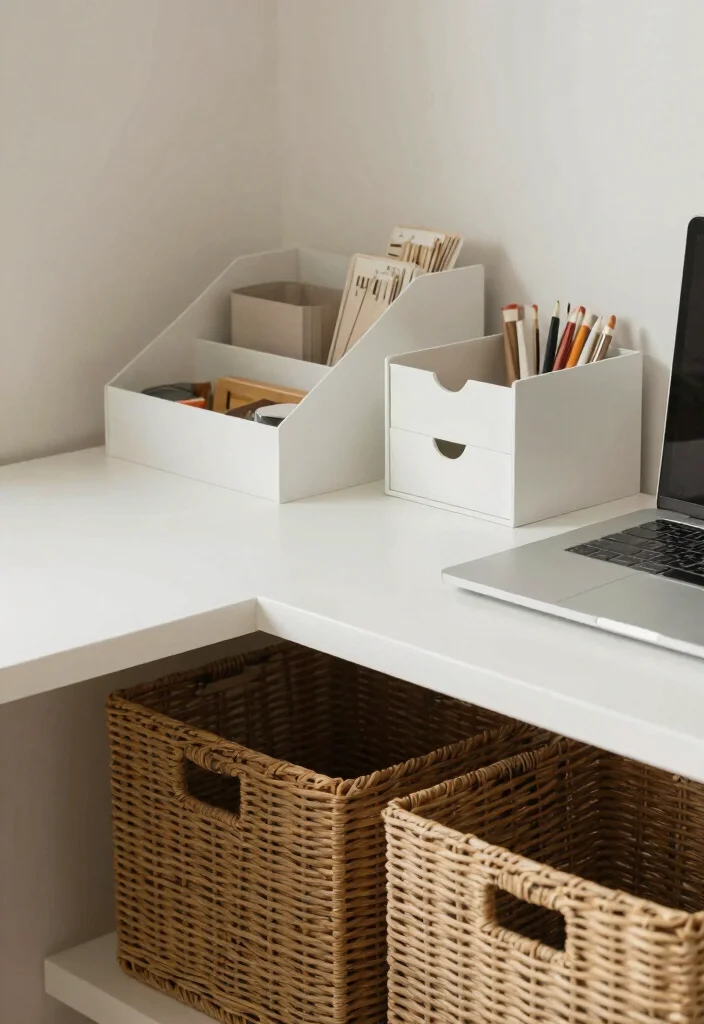 14 Aesthetic Desk Ideas for Calm Everyday Productivity 7. Stylish Storage Solutions 0