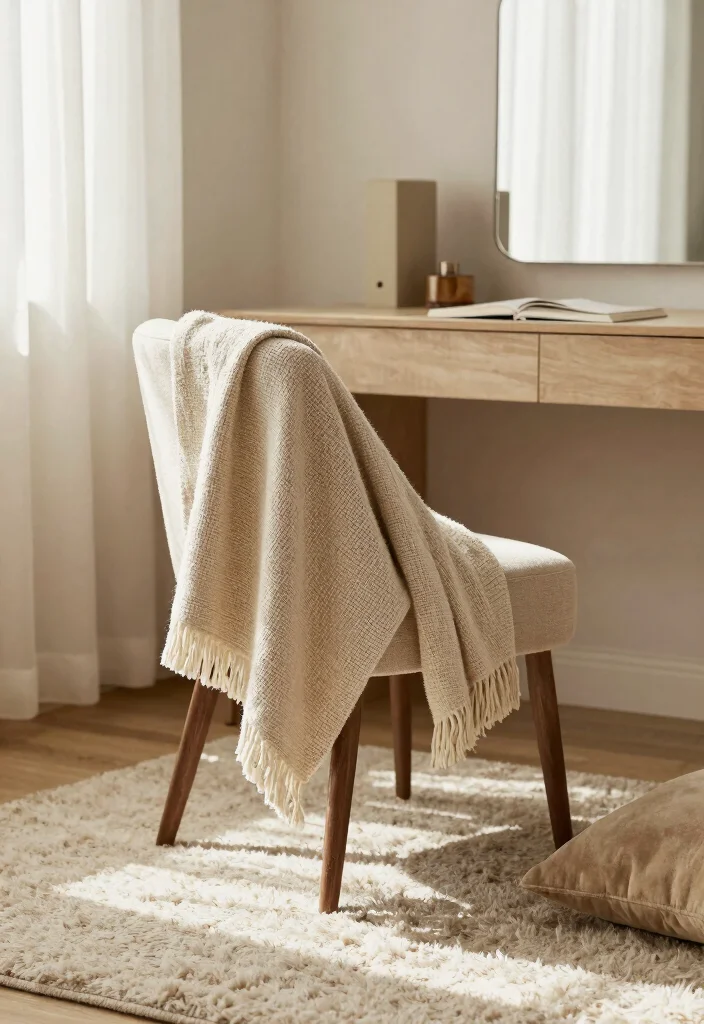 14 Aesthetic Desk Ideas for Calm Everyday Productivity 8. Textured Fabrics 0