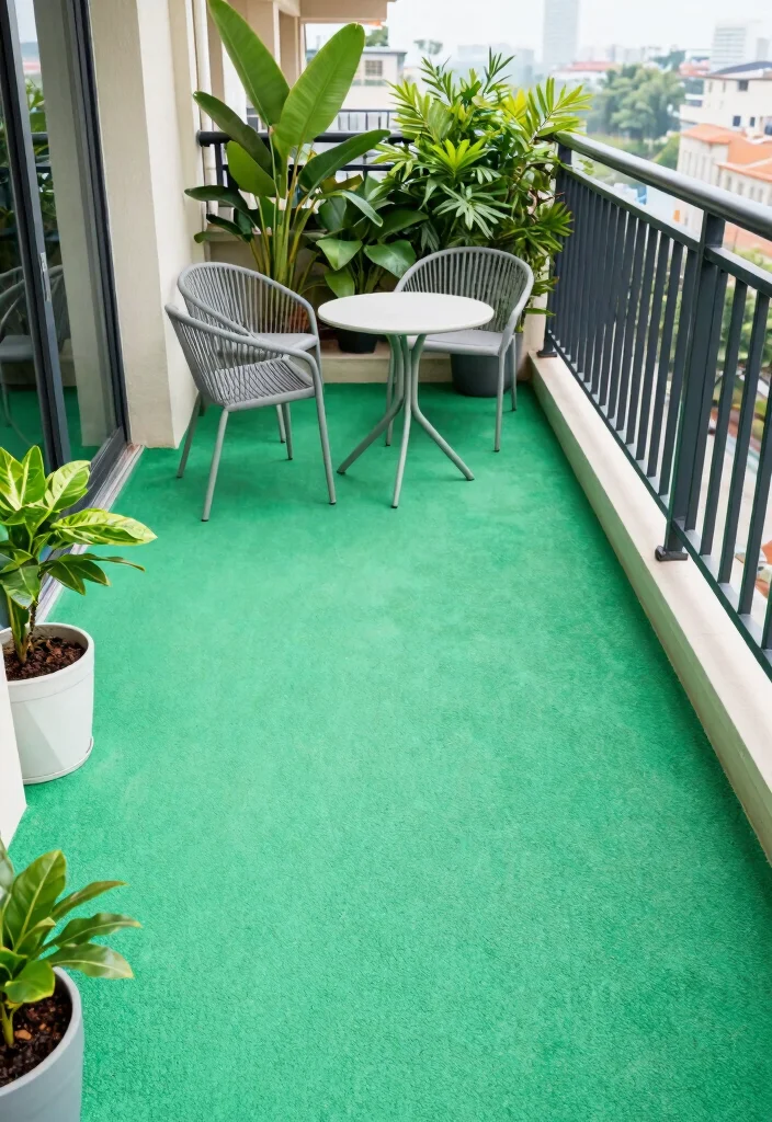 14 Balcony Flooring Ideas That Instantly Elevate Small Spaces 10. Rubber Flooring 0