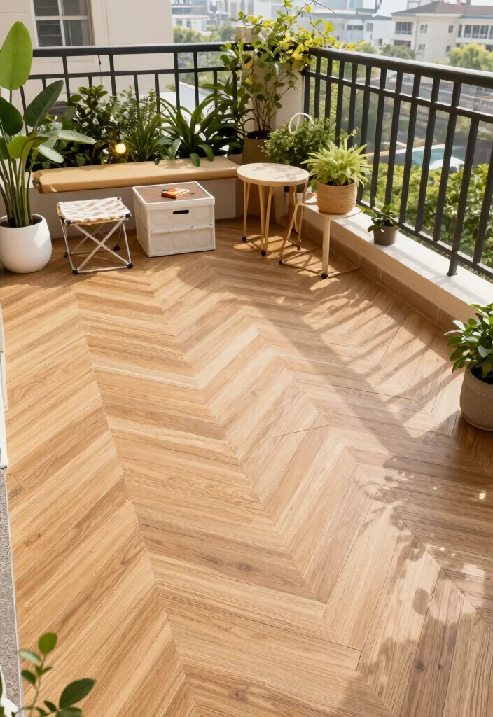 14 Balcony Flooring Ideas That Instantly Elevate Small Spaces 4. Interlocking Deck Tiles 0