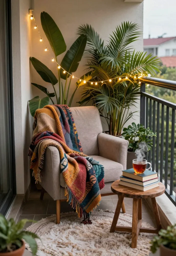 14 Closed Balcony Ideas for Year Round Cozy Living 2. Cozy Reading Nook 0