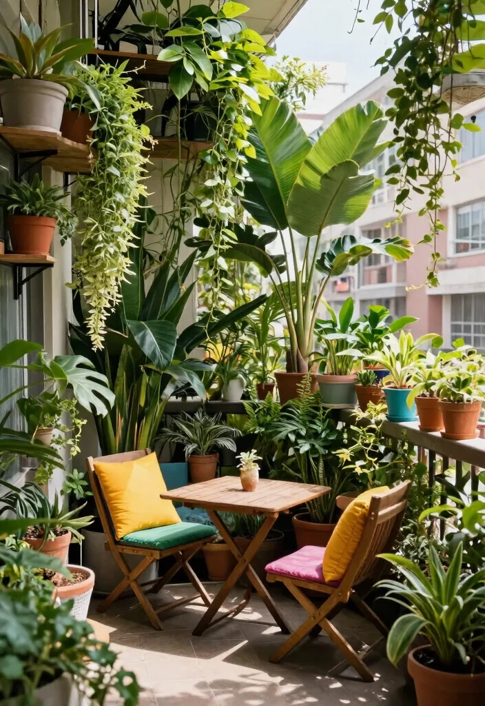14 Closed Balcony Ideas for Year Round Cozy Living 4. Urban Jungle Vibe 0