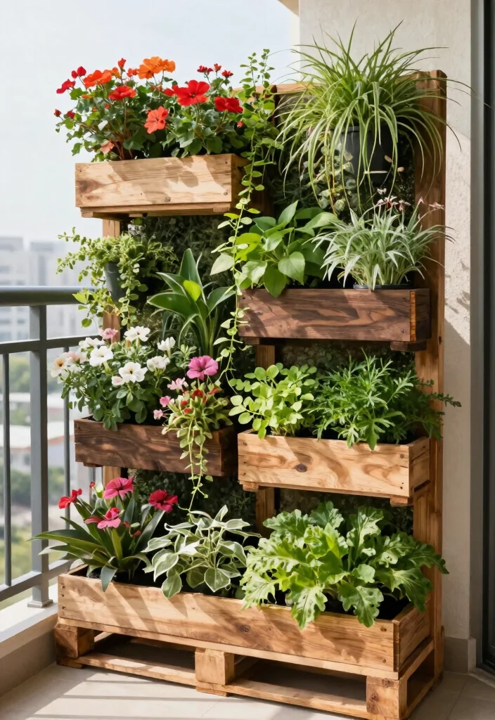 14 Closed Balcony Ideas for Year Round Cozy Living 6. DIY Vertical Garden 0