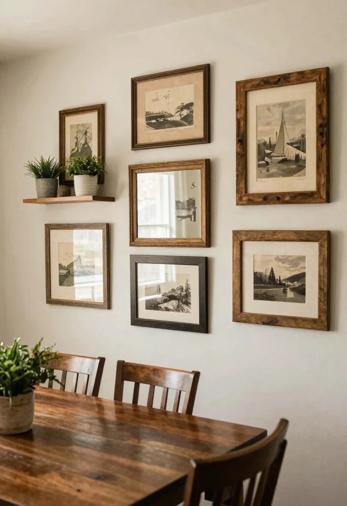 14 Dining Room Decor Ideas with Texture Warmth and Style 11. Artistic Wall Decor 0