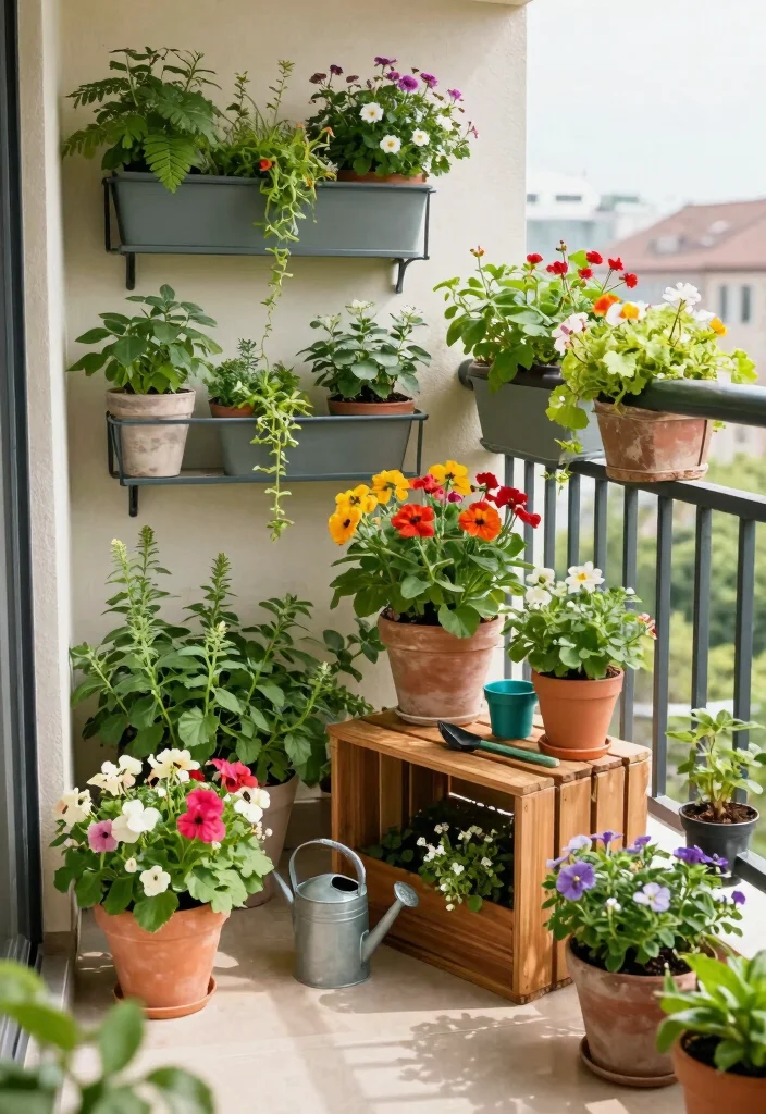 14 Enclosed Balcony Ideas That Feel Like an Extra Room 2. Tiny Garden Oasis 0