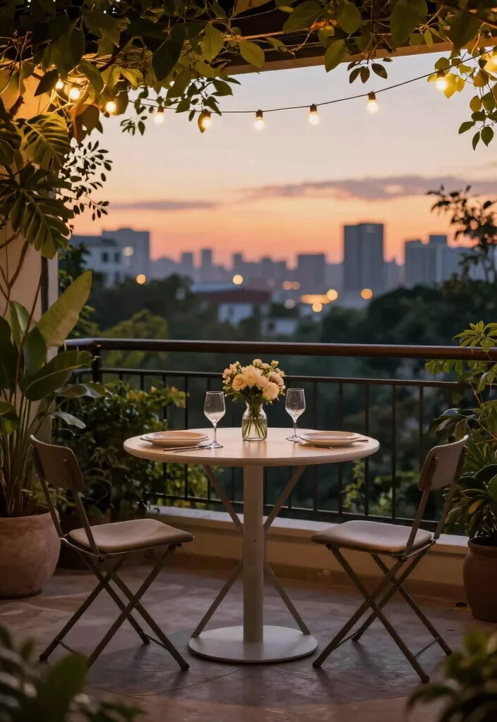 14 Enclosed Balcony Ideas That Feel Like an Extra Room 3. Cozy Dining Spot 0