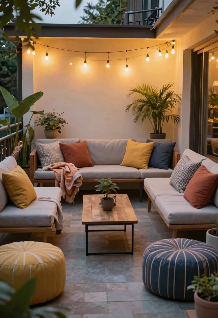 14 Enclosed Balcony Ideas That Feel Like an Extra Room 5. Chill Lounge Area 0