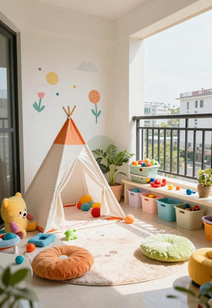 14 Enclosed Balcony Ideas That Feel Like an Extra Room 7. Playful Kids Corner 0