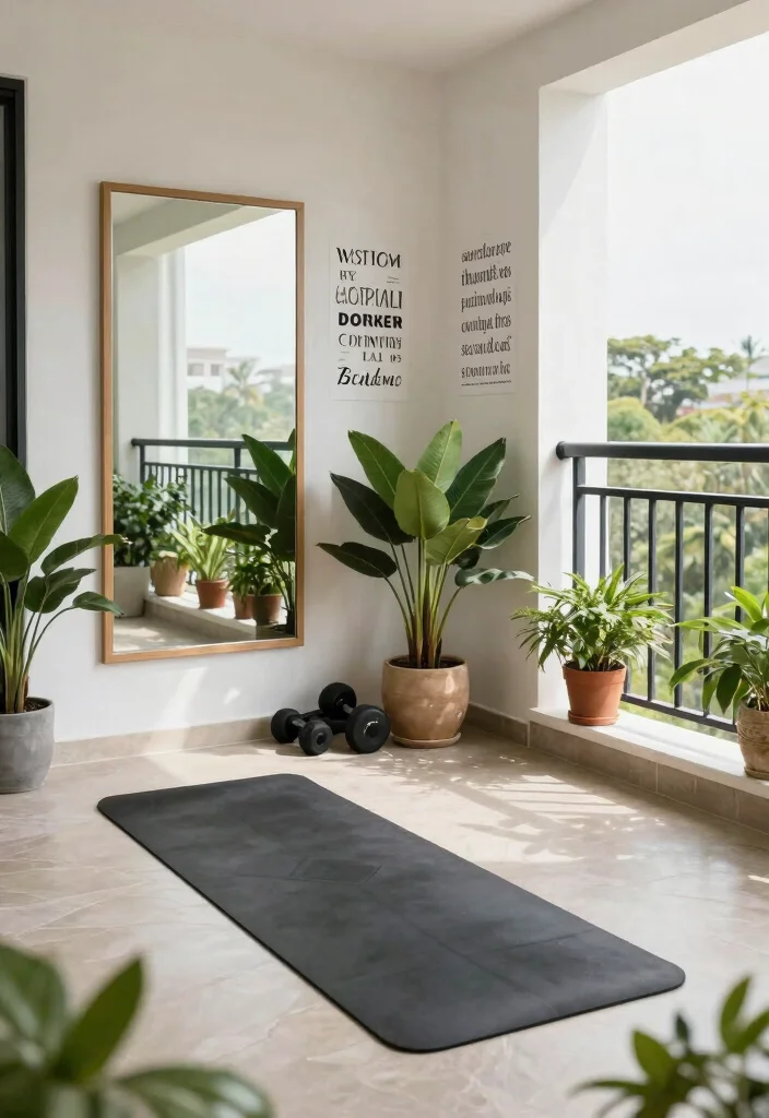 14 Enclosed Balcony Ideas That Feel Like an Extra Room 8. Stylish Workout Space 0