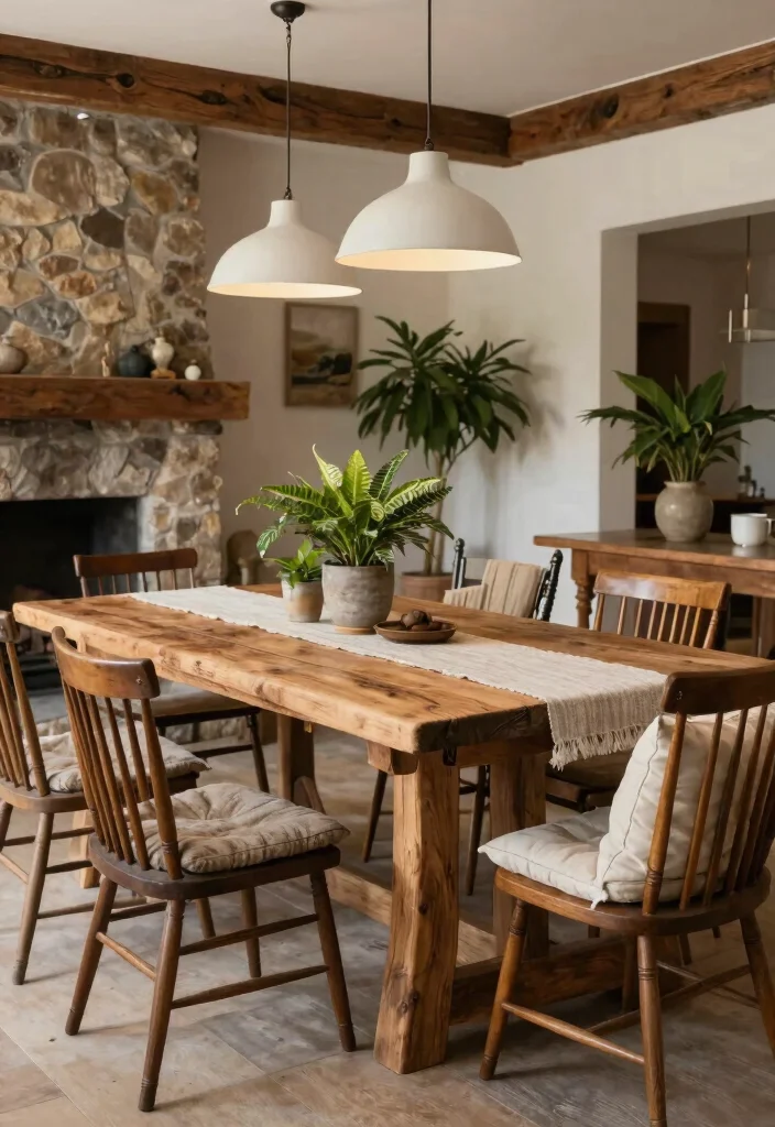 14 Formal Dining Room Ideas with Cozy Elegant Atmosphere 1. Rustic Farmhouse Charm with Modern Elegance 0