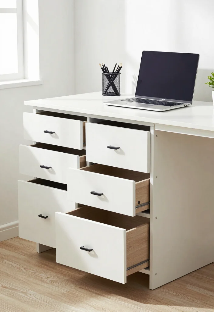 14 IKEA Desk Ideas for Minimal Aesthetic Workspaces 5. Sleek Storage with the ALEX Desk 0
