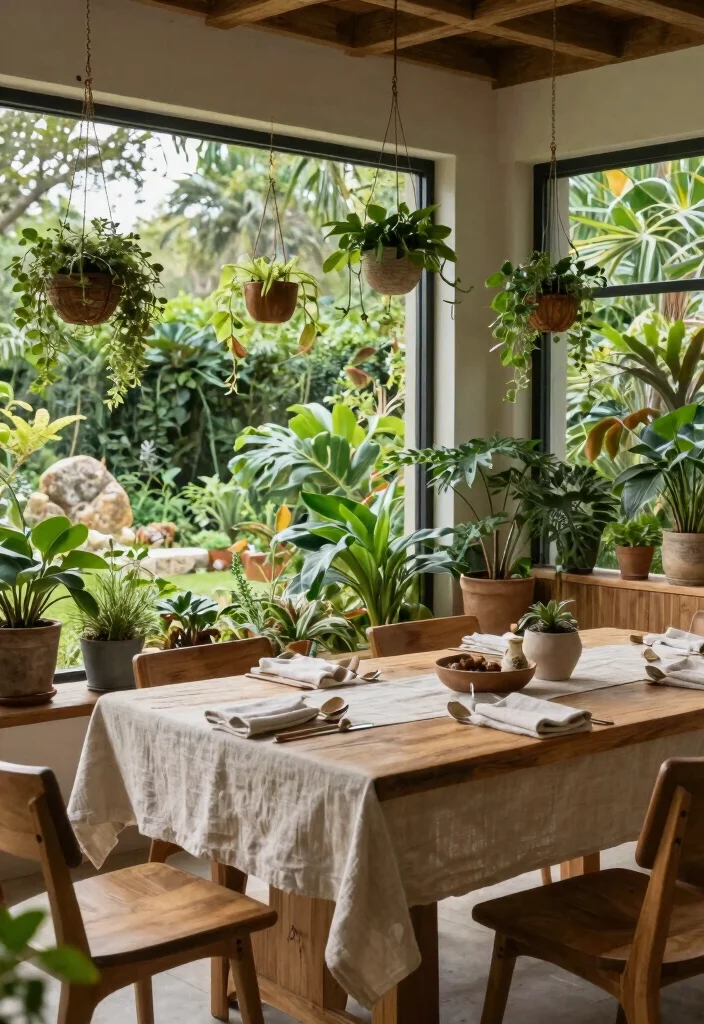 14 Large Dining Room Ideas for Relaxed Entertaining 2. Biophilic Design Integration 0