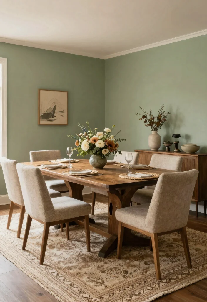 14 Large Dining Room Ideas for Relaxed Entertaining 5. Earthy Color Palettes 0