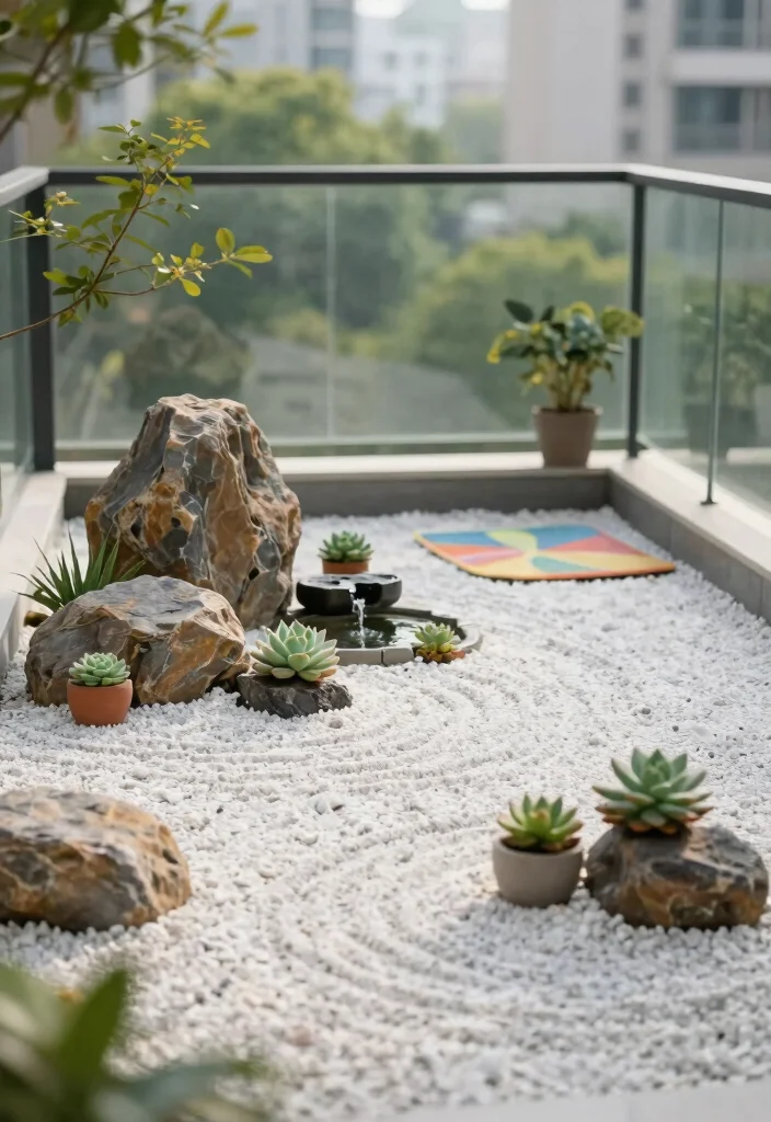 14 Open Balcony Ideas for Breezy Everyday Living 6. Zen Garden Retreat 0