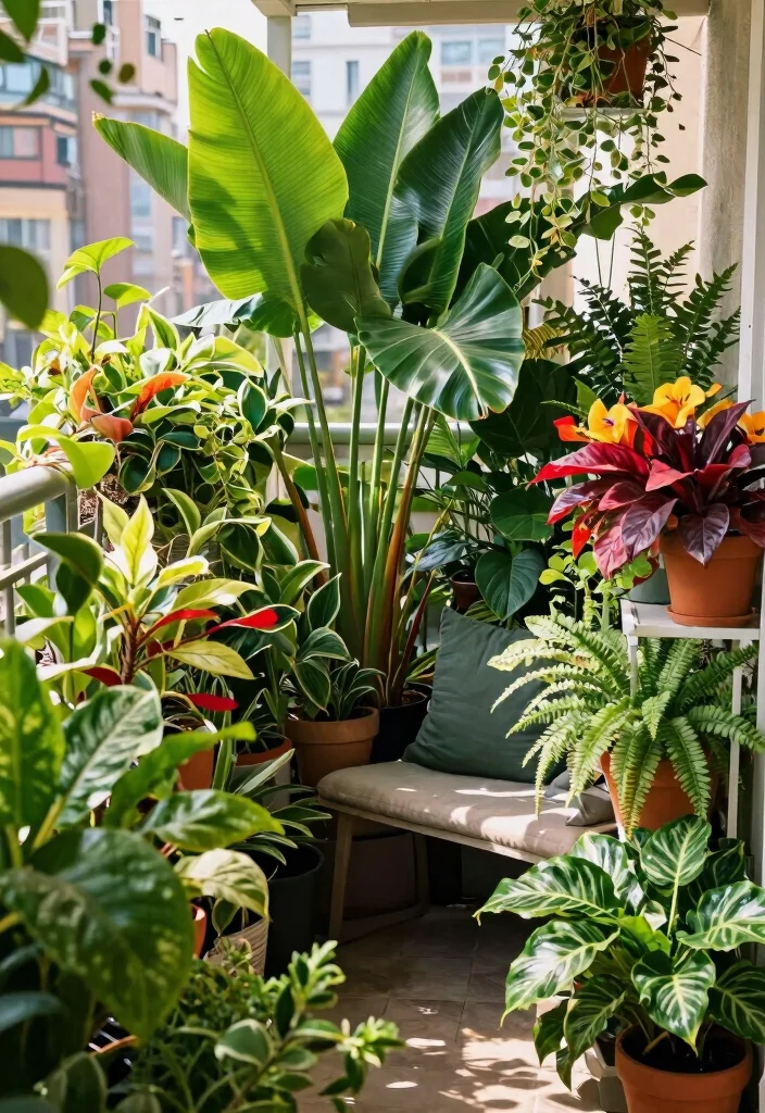 14 Small Apartment Balcony Ideas Styled for Everyday Comfort 5. Urban Jungle Oasis 0