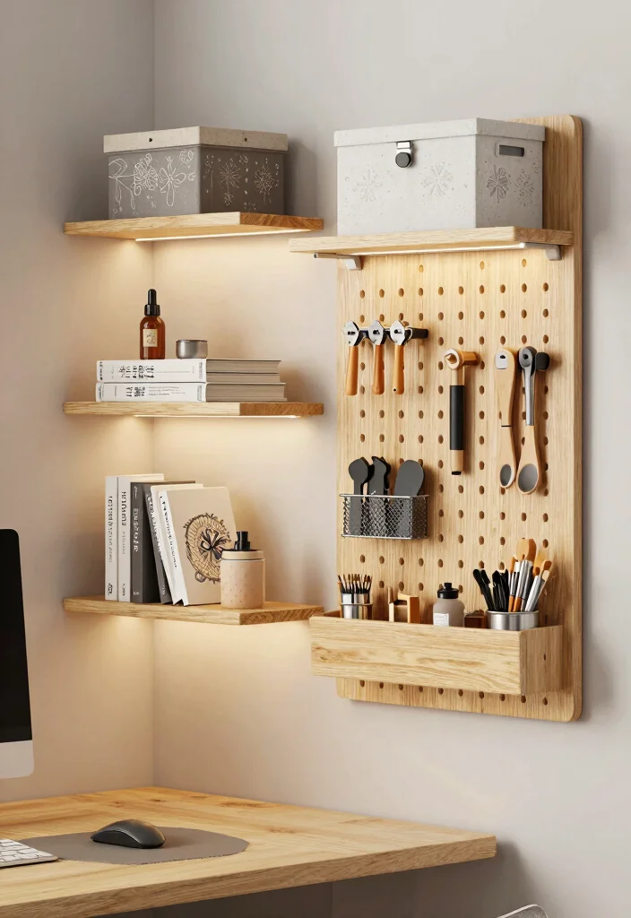 14 Small Desk Setup Ideas for Focused Work and Study Vibes 10. Vertical Storage Solutions 0