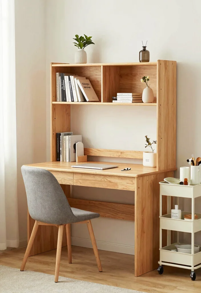 14 Small Desk Setup Ideas for Focused Work and Study Vibes 8. Multi Functional Furniture 0