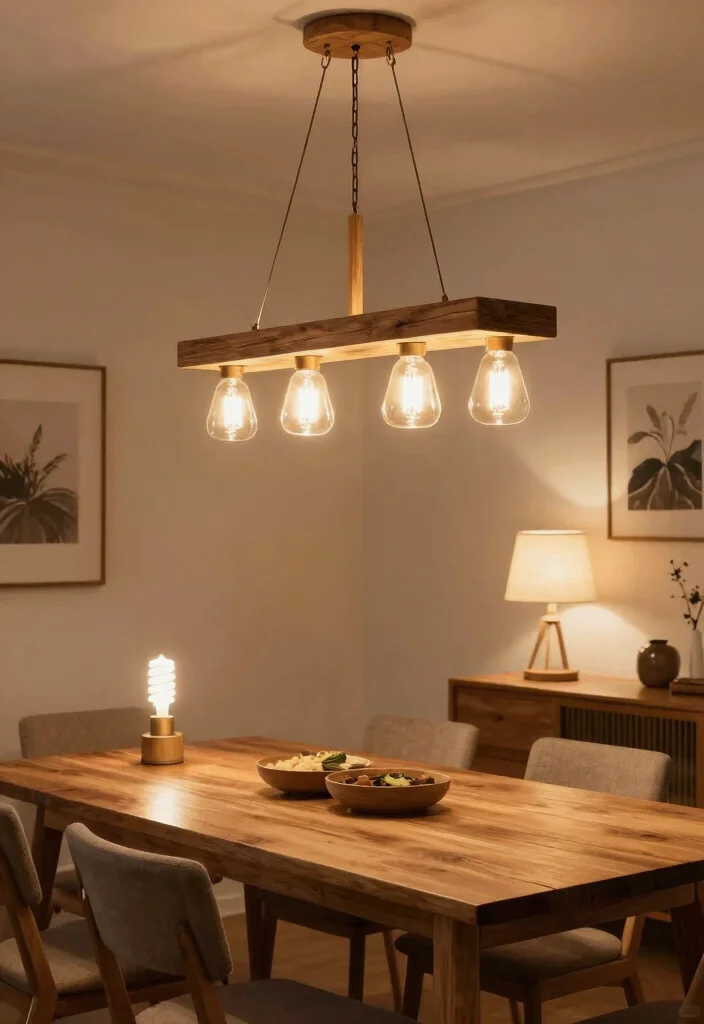 15 Dining Room Design Ideas for Comfortable Everyday Living 7. Eco Conscious Lighting Fixtures 0