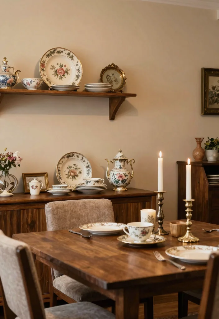 15 Dining Room Ideas for Warm Meals and Slow Gatherings 10. Vintage Accents 0