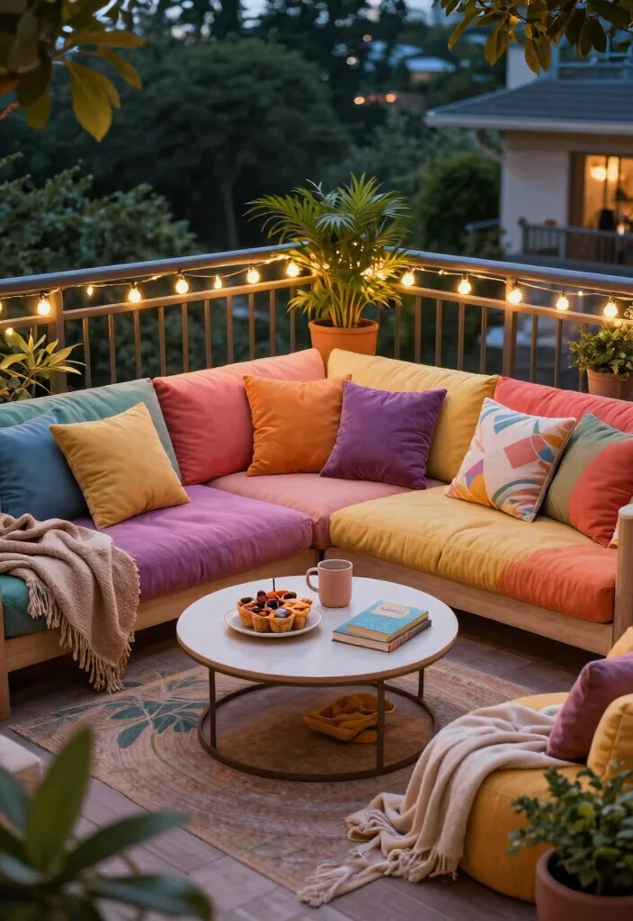 15 Large Balcony Ideas for Relaxed Hosting and Quiet Moments 1. Cozy Lounge Area 0