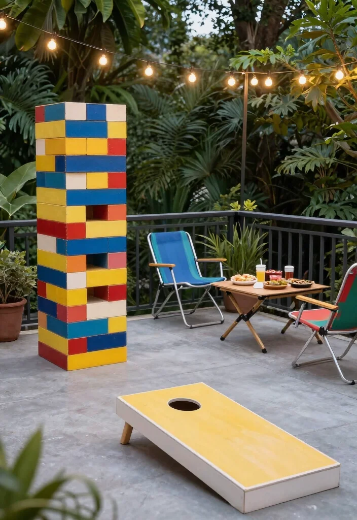 15 Large Balcony Ideas for Relaxed Hosting and Quiet Moments 10. Outdoor Games Area 0