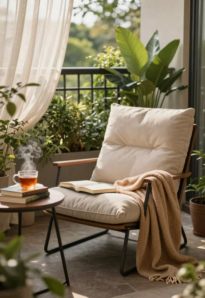 15 Large Balcony Ideas for Relaxed Hosting and Quiet Moments 4. Dedicated Reading Corner 0