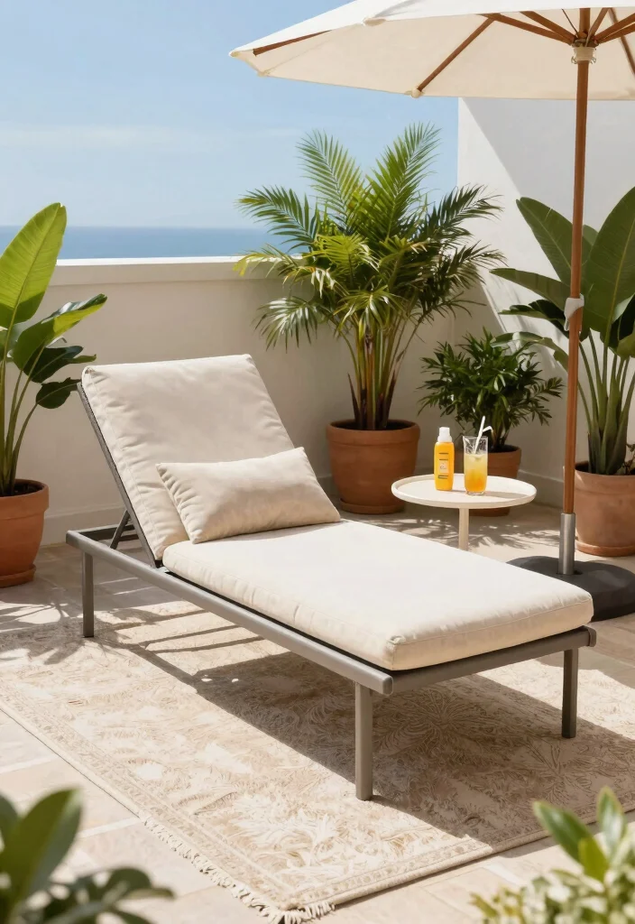 15 Large Balcony Ideas for Relaxed Hosting and Quiet Moments 8. Sunbathing Spot 0