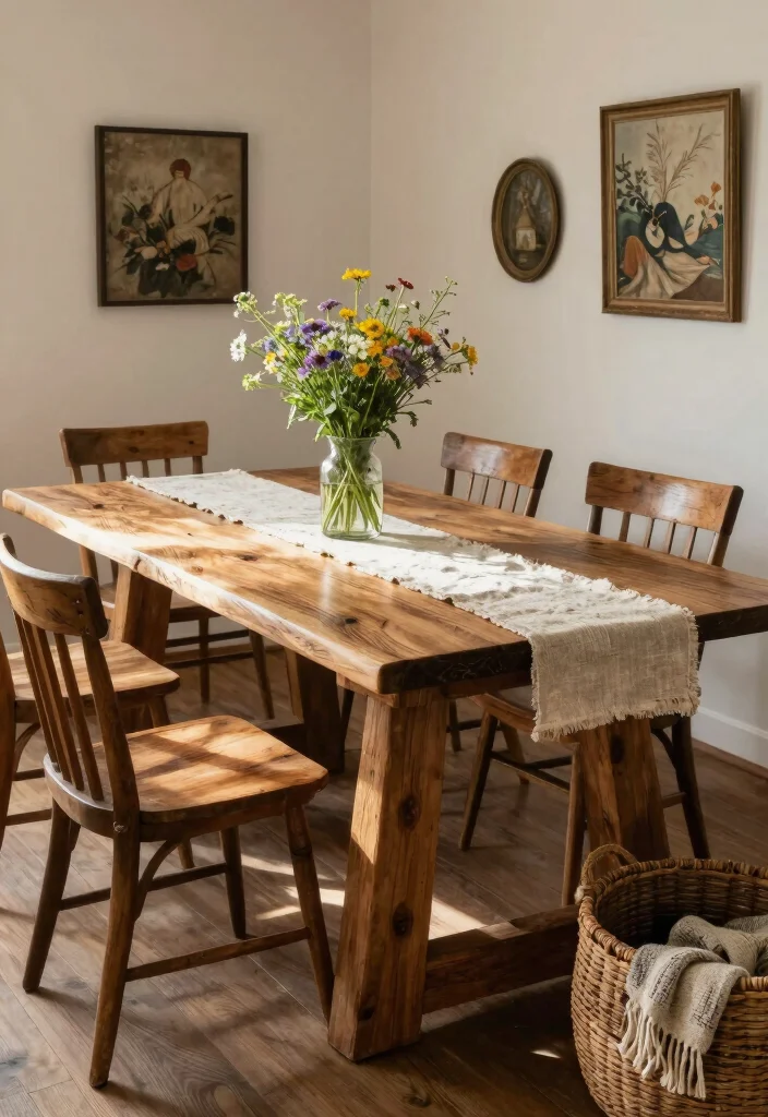 15 Modern Farmhouse Dining Room Ideas with Warm Character 1. Reclaimed Wood Elegance 0