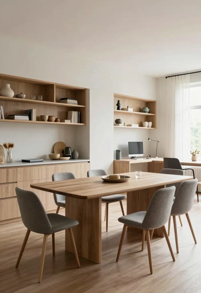 15 Modern Farmhouse Dining Room Ideas with Warm Character 11. Multi Functional Spaces 0