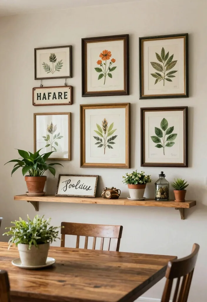 15 Modern Farmhouse Dining Room Ideas with Warm Character 9. Wall Art and Decor 0