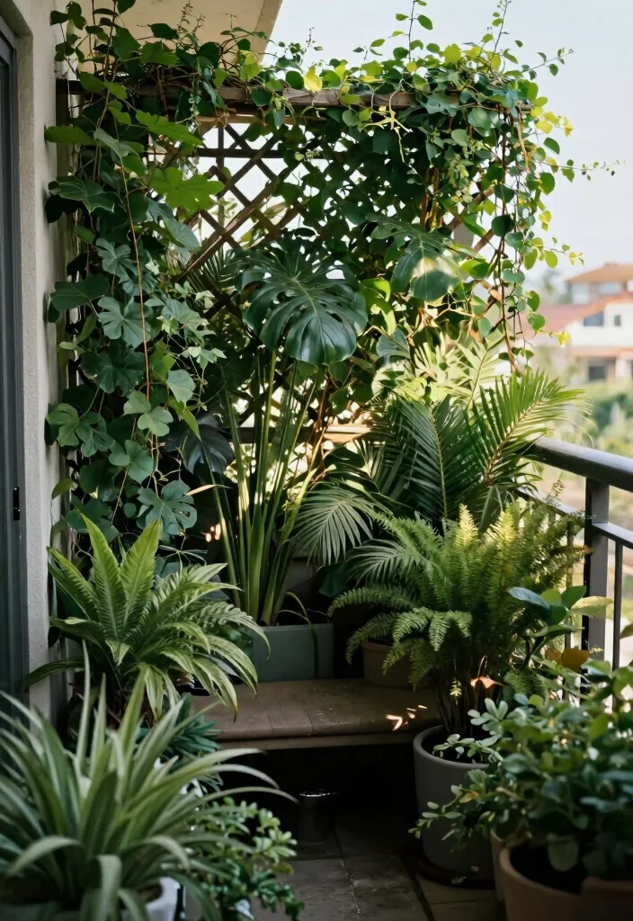15 Outdoor Balcony Ideas for Fresh Air Living and Quiet Moments 3. Privacy with Plants 0