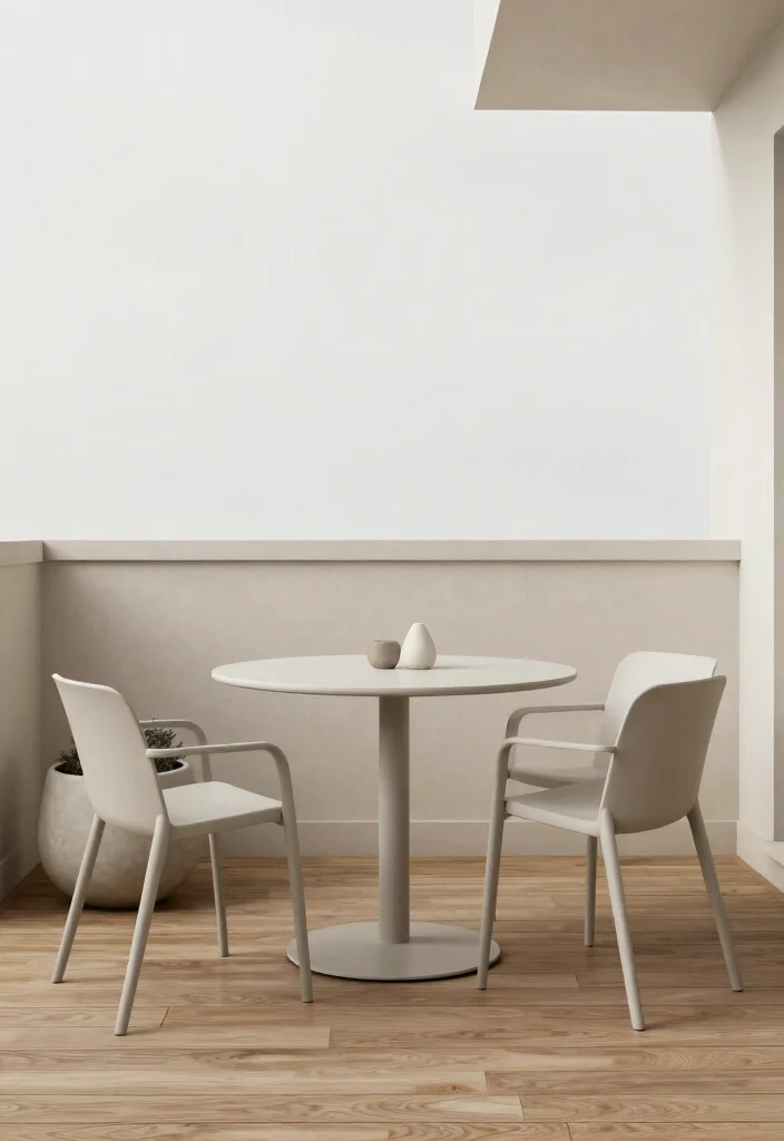 15 Outdoor Balcony Ideas for Fresh Air Living and Quiet Moments 4. Minimalist Charm 0