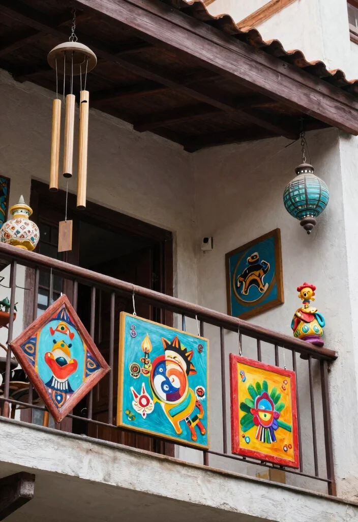 15 Outdoor Balcony Ideas for Fresh Air Living and Quiet Moments 8. Artistic Touches 0