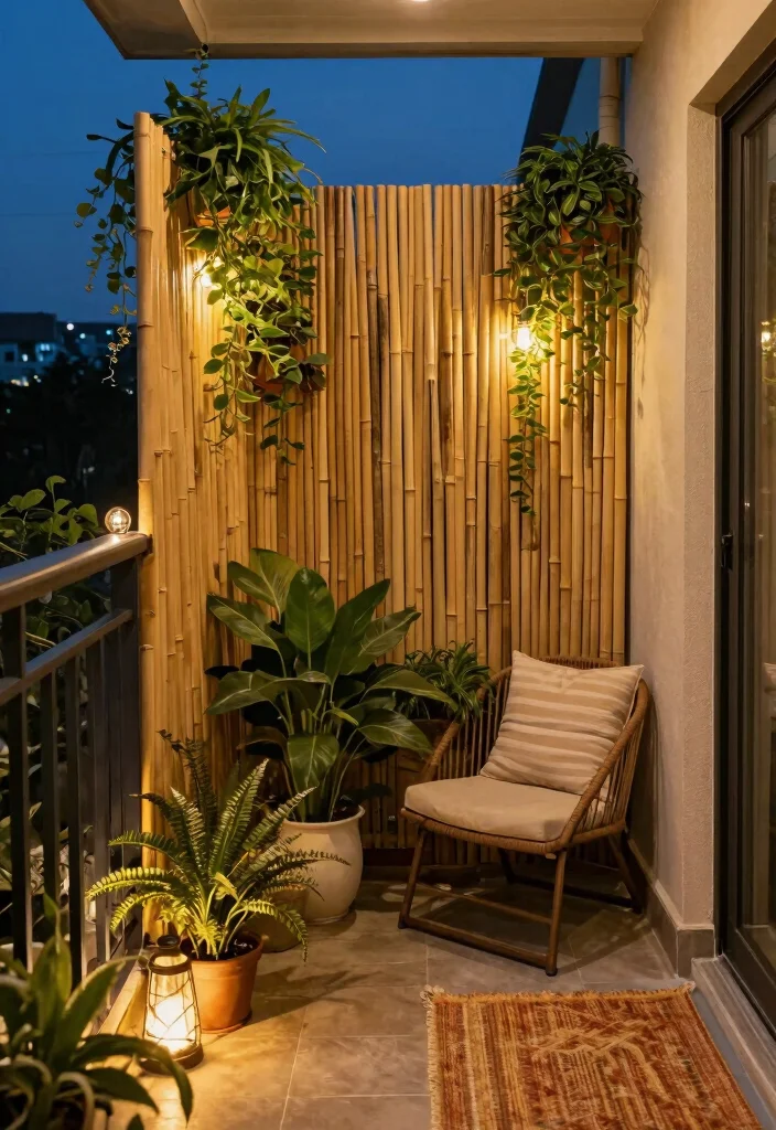 16 Apartment Balcony Ideas That Feel Cozy Airy and Lived In 11. Install a Privacy Screen 0