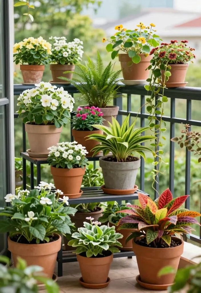 16 Apartment Balcony Ideas That Feel Cozy Airy and Lived In 6. Use Potted Plants Wisely 0