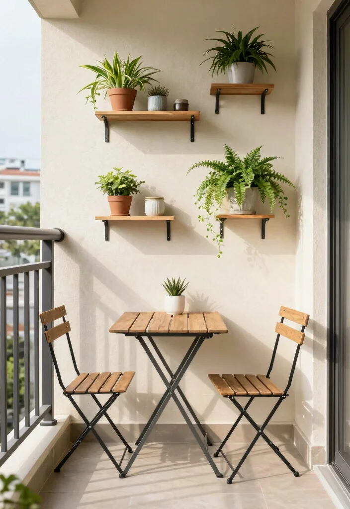 16 Balcony Decoration Ideas with Cozy Textures and Greenery 12. Wall mounted Furniture 0