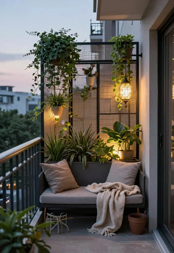 16 Cozy Apartment Balcony Ideas Youll Want to Use Every Day 16. Privacy Screens for a Cozy Oasis 0