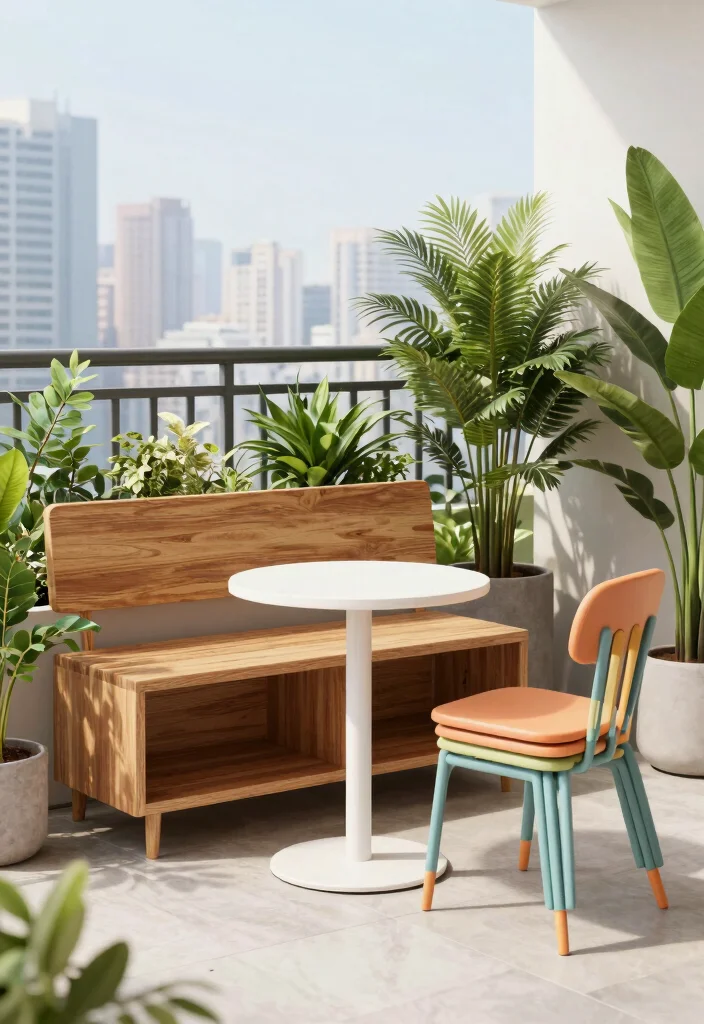 16 Cozy Apartment Balcony Ideas Youll Want to Use Every Day 4. Multi Functional Furniture for Small Spaces 0