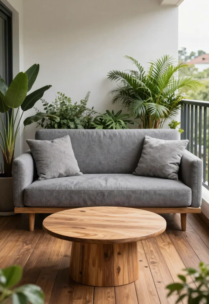 16 Modern Balcony Ideas with Clean Lines and Relaxed Atmosphere 1. Serene Seating Areas 0